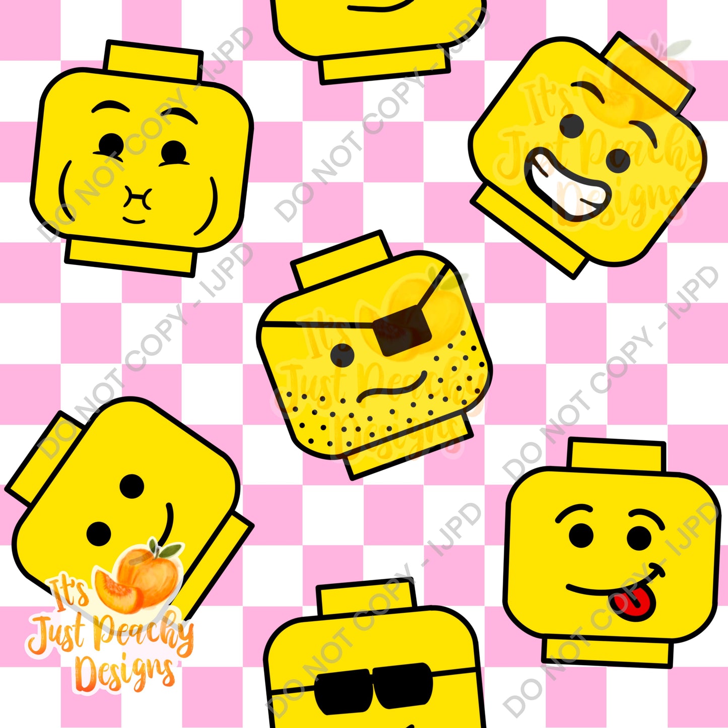 Checker Block Heads - Multiple Options