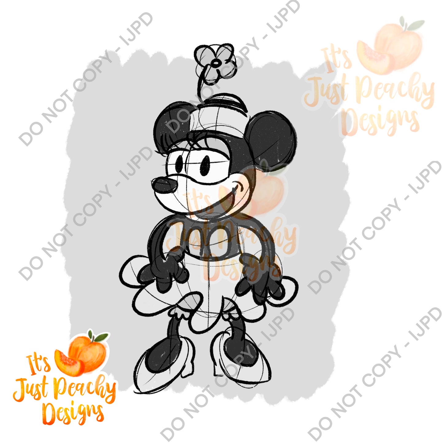 Sketchy Steamboat Willie Friend PNG