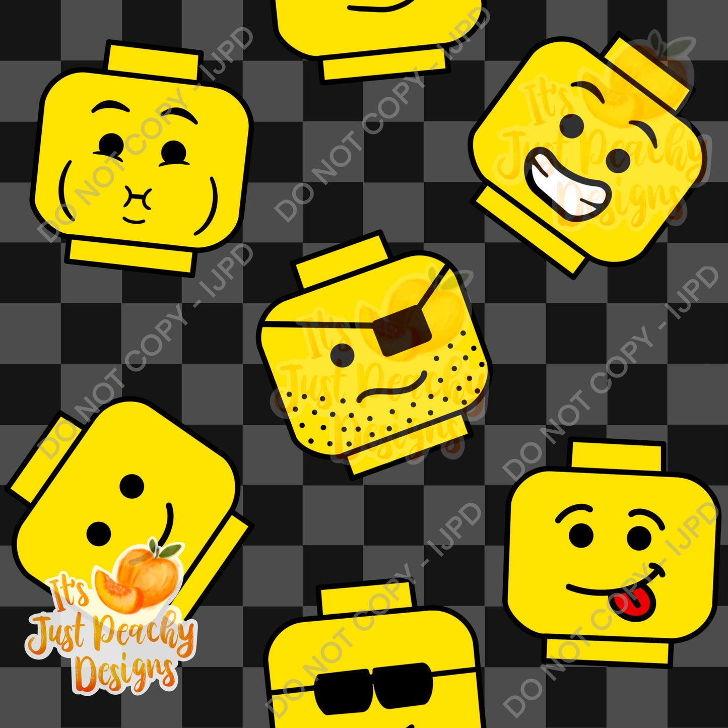 Checker Block Heads - Multiple Options