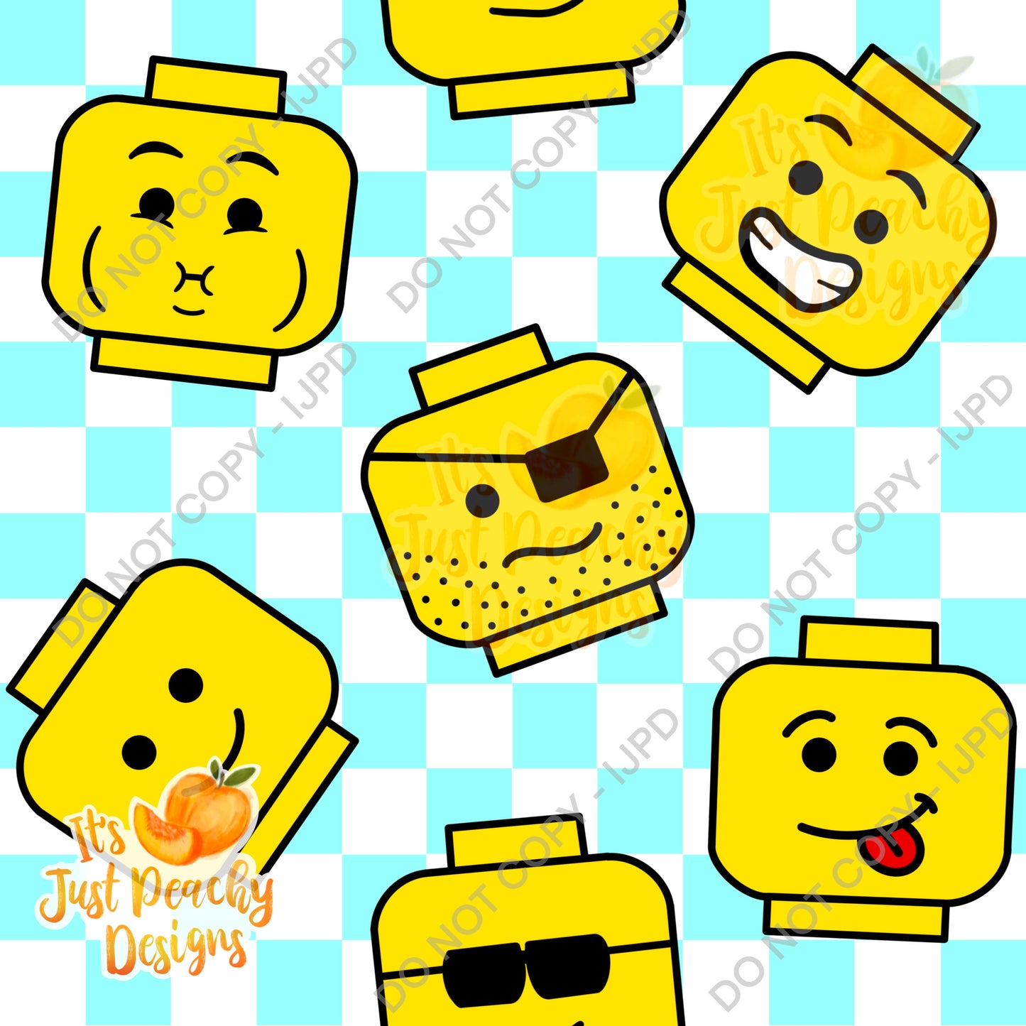 Checker Block Heads - Multiple Options