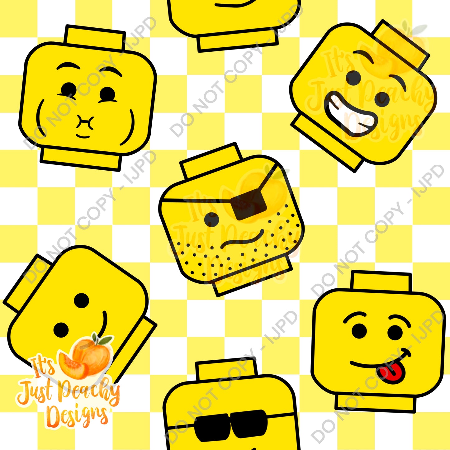 Checker Block Heads - Multiple Options