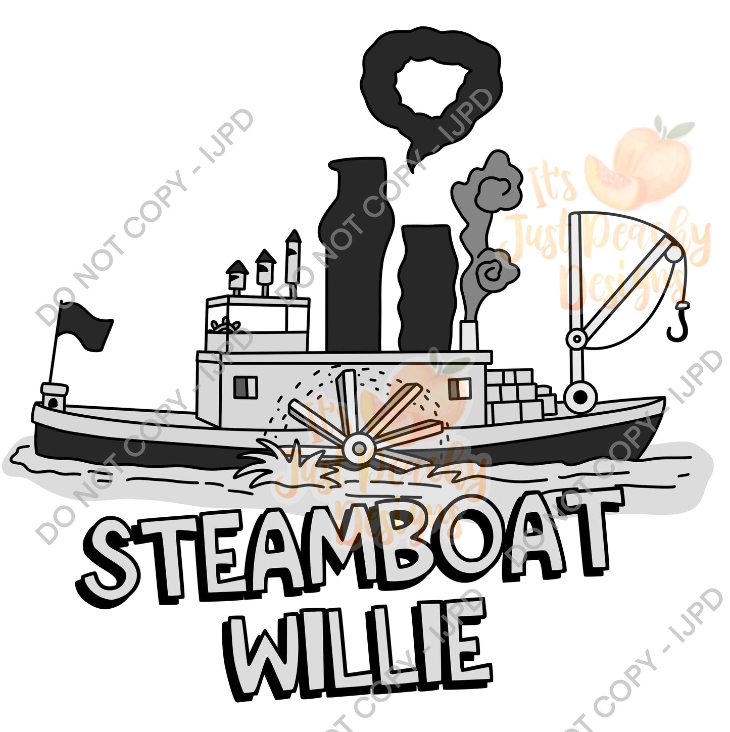 Steamboat Willie Boat PNG