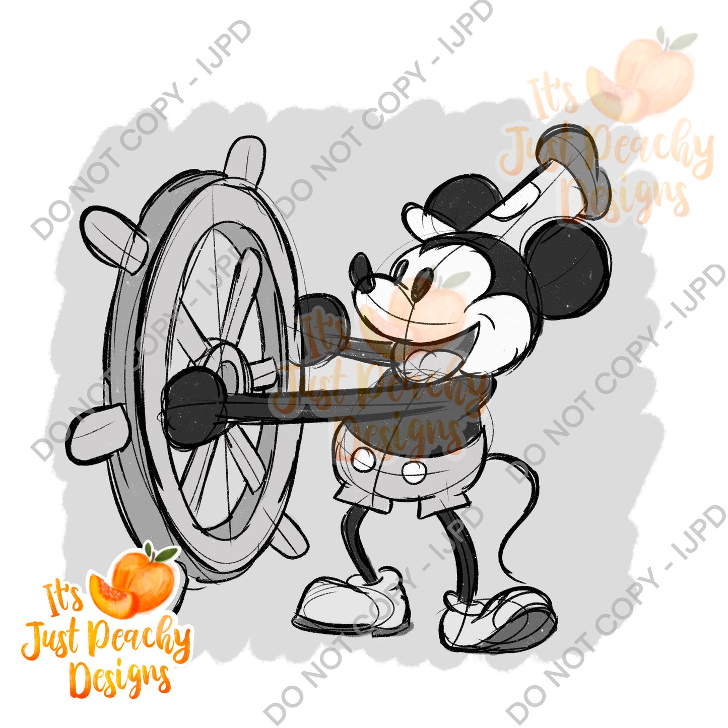 Sketchy Steamboat Willie PNG