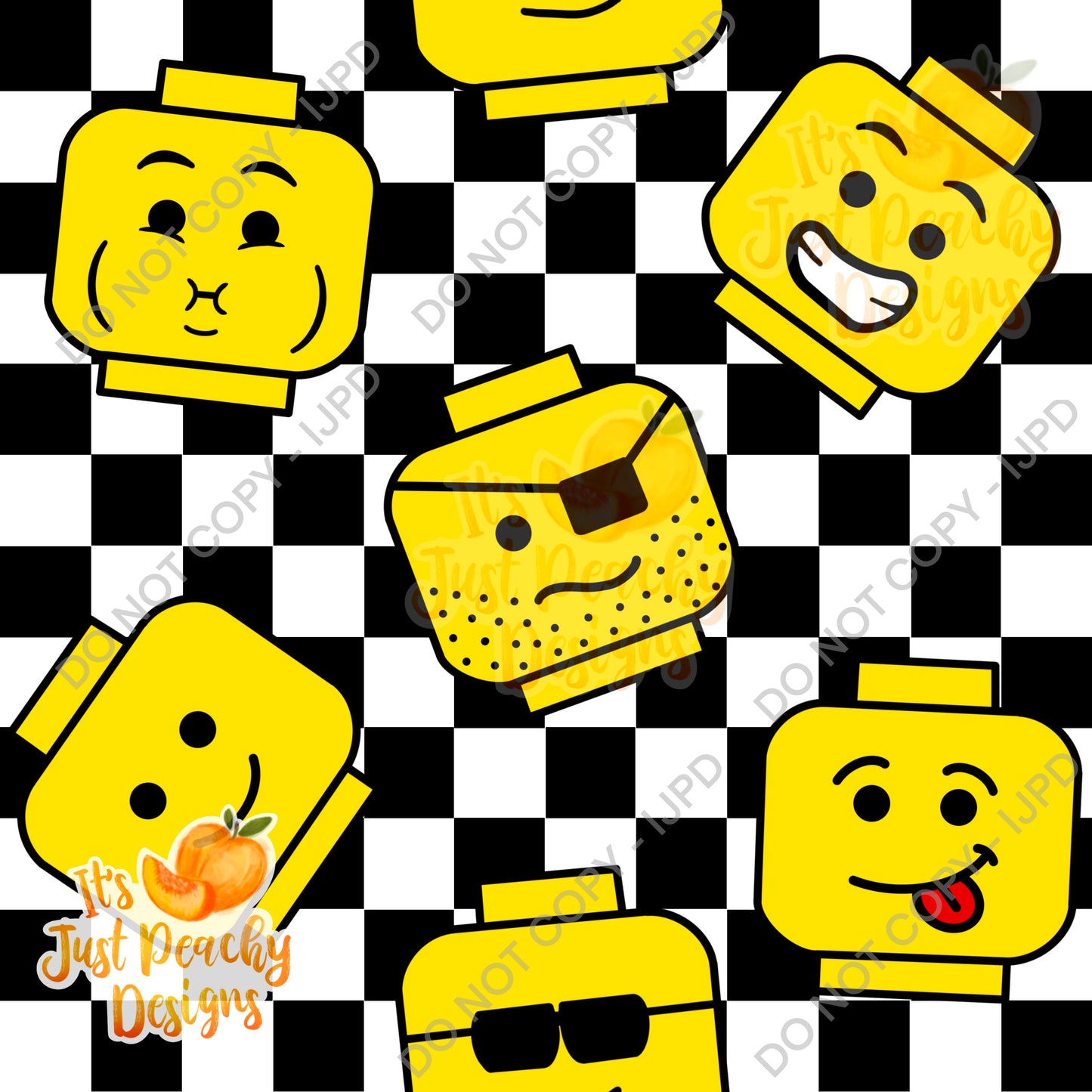 Checker Block Heads - Multiple Options