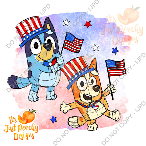 Patriotic FoJ Dog Family PNG - Multiple Options