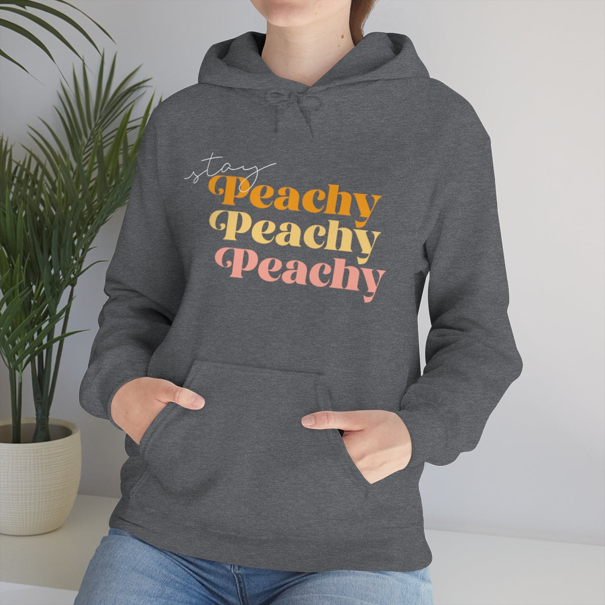 Stay Peachy, Unisex Heavy Blend™ Hooded Sweatshirt