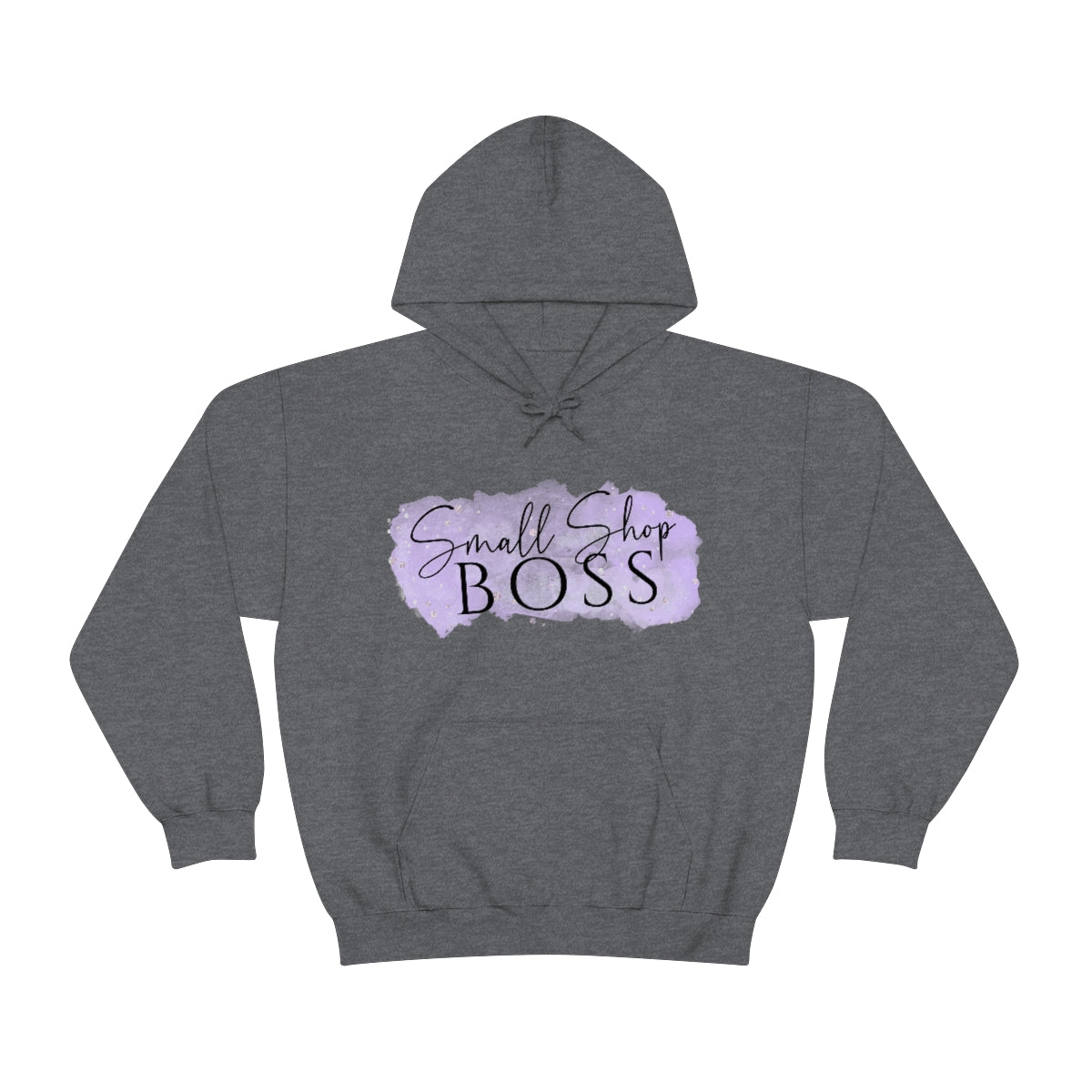 Purple Small Shop Boss, Unisex Heavy Blend™ Hooded Sweatshirt