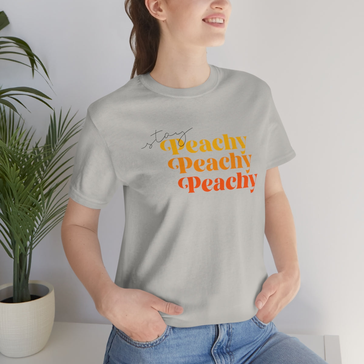 Stay Peachy Unisex Jersey Short Sleeve Tee