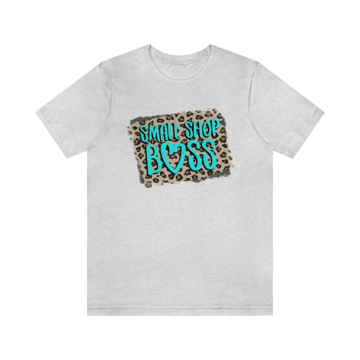 Teal Leopard Small Shop Boss B + C Unisex Jersey Short Sleeve Tee