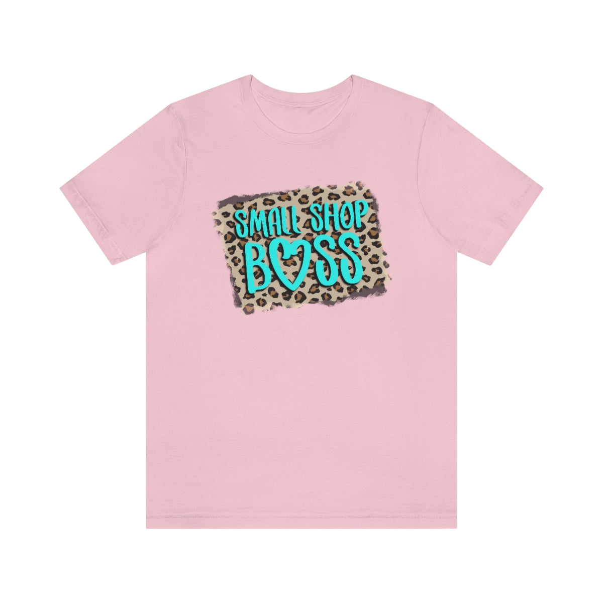 Teal Leopard Small Shop Boss B + C Unisex Jersey Short Sleeve Tee