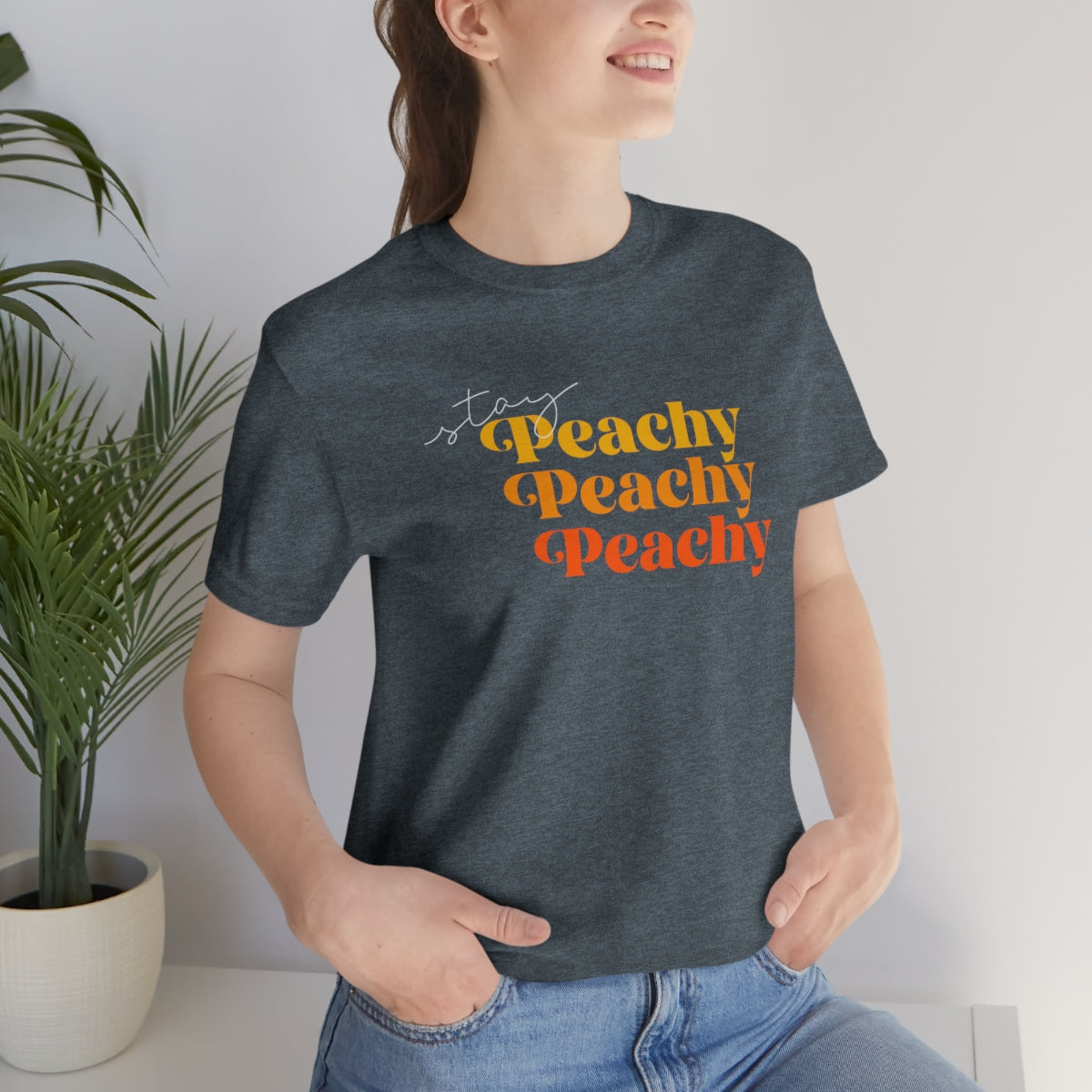 Stay Peachy Unisex Jersey Short Sleeve Tee
