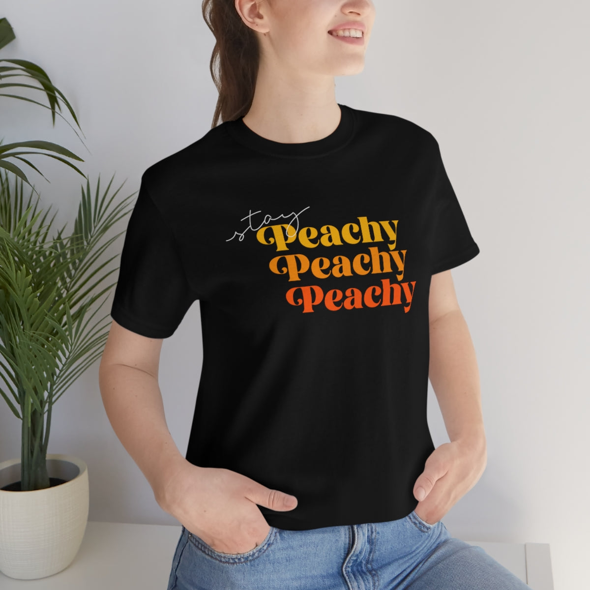 Stay Peachy Unisex Jersey Short Sleeve Tee