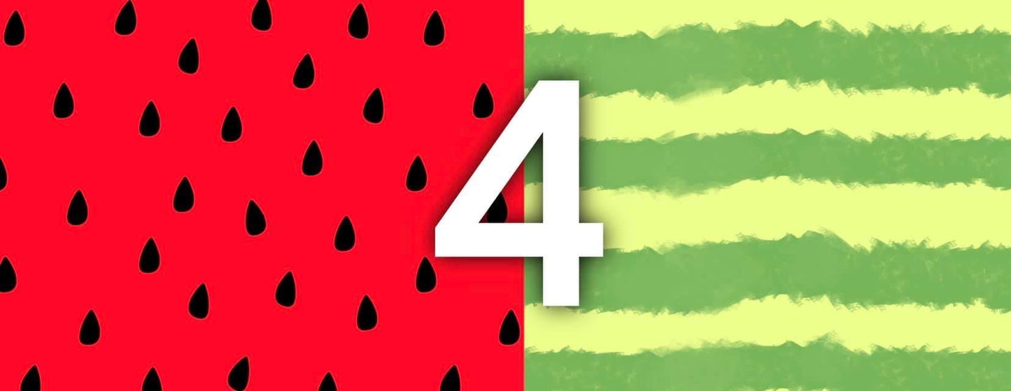 Half/Half Bow- Watermelon