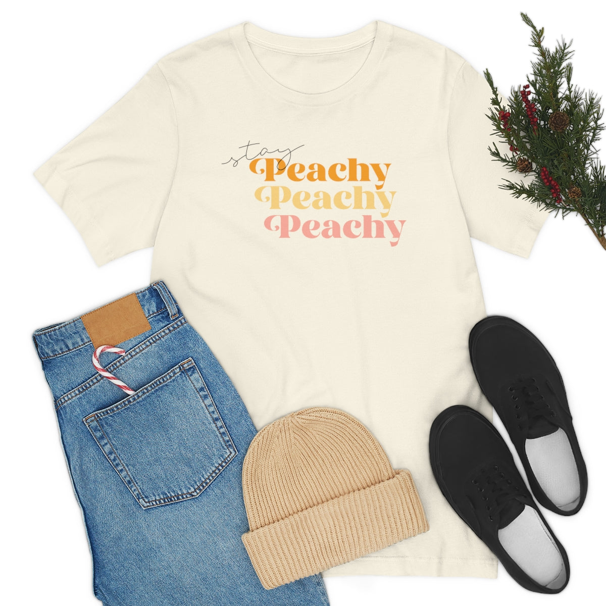 Stay Peachy Unisex Jersey Short Sleeve Tee