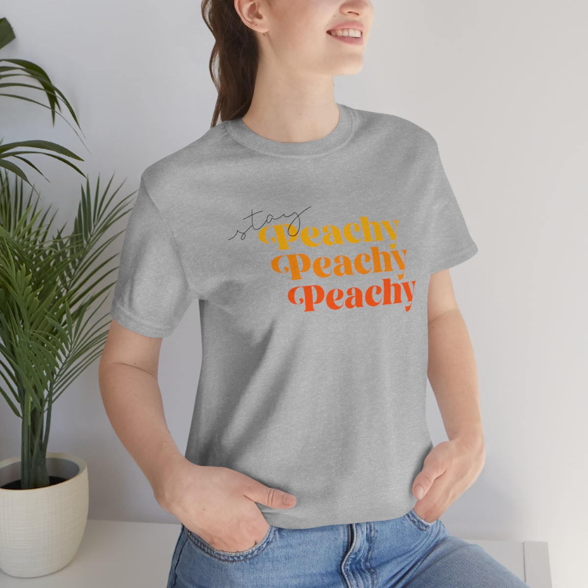 Stay Peachy Unisex Jersey Short Sleeve Tee