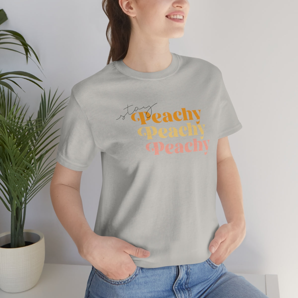 Stay Peachy Unisex Jersey Short Sleeve Tee