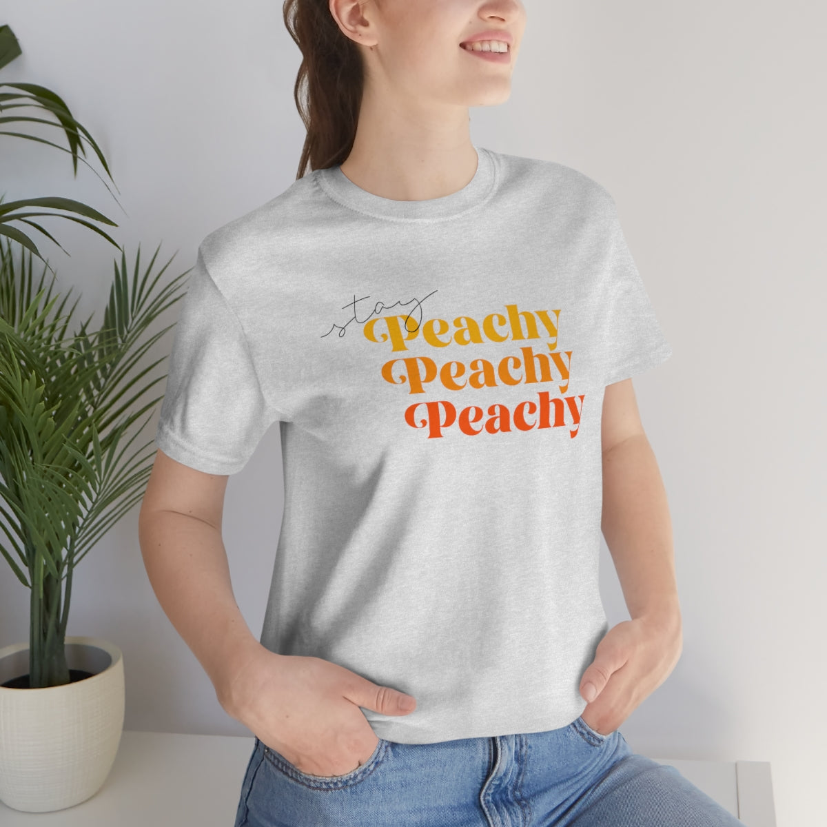 Stay Peachy Unisex Jersey Short Sleeve Tee