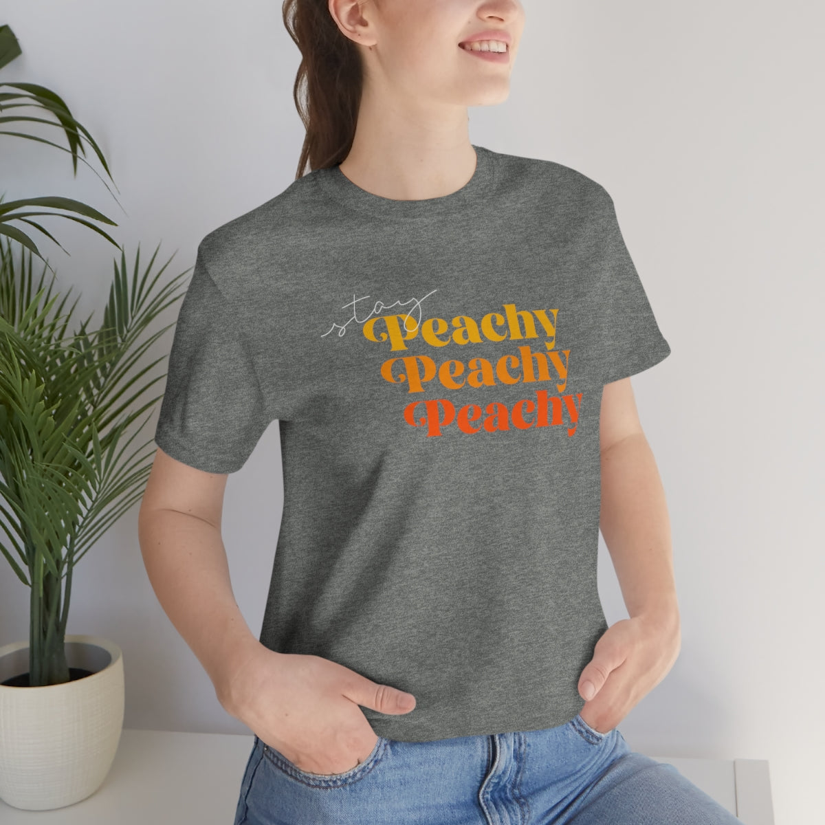 Stay Peachy Unisex Jersey Short Sleeve Tee