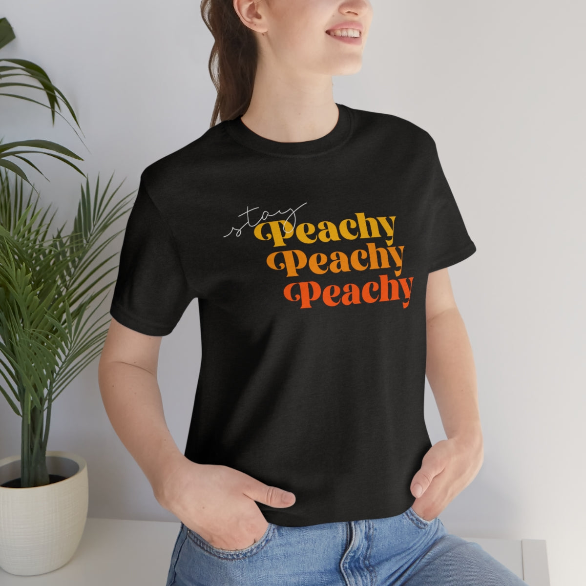 Stay Peachy Unisex Jersey Short Sleeve Tee