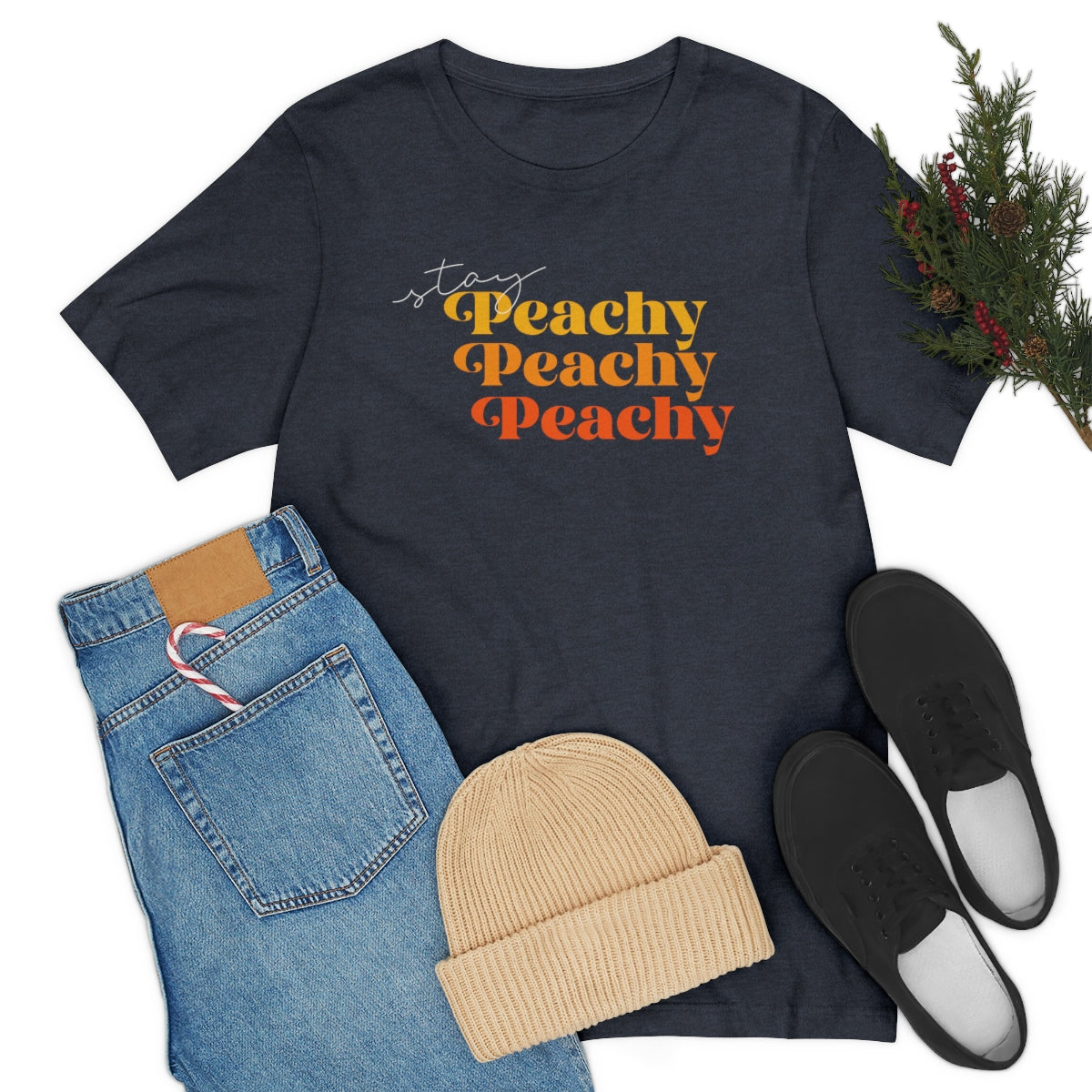 Stay Peachy Unisex Jersey Short Sleeve Tee