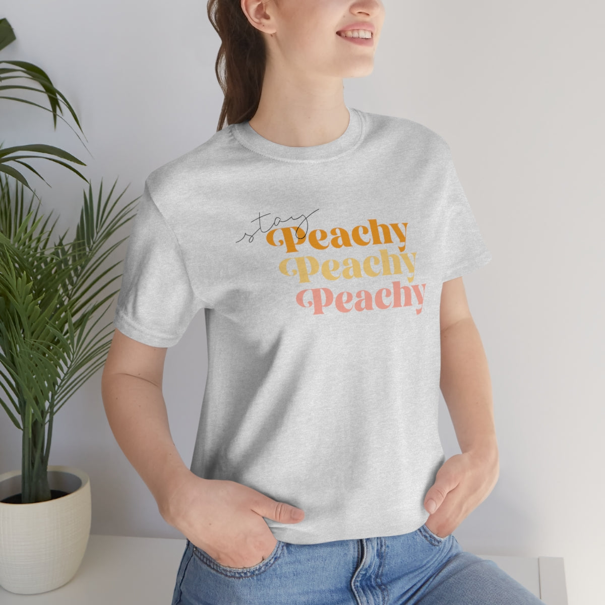 Stay Peachy Unisex Jersey Short Sleeve Tee