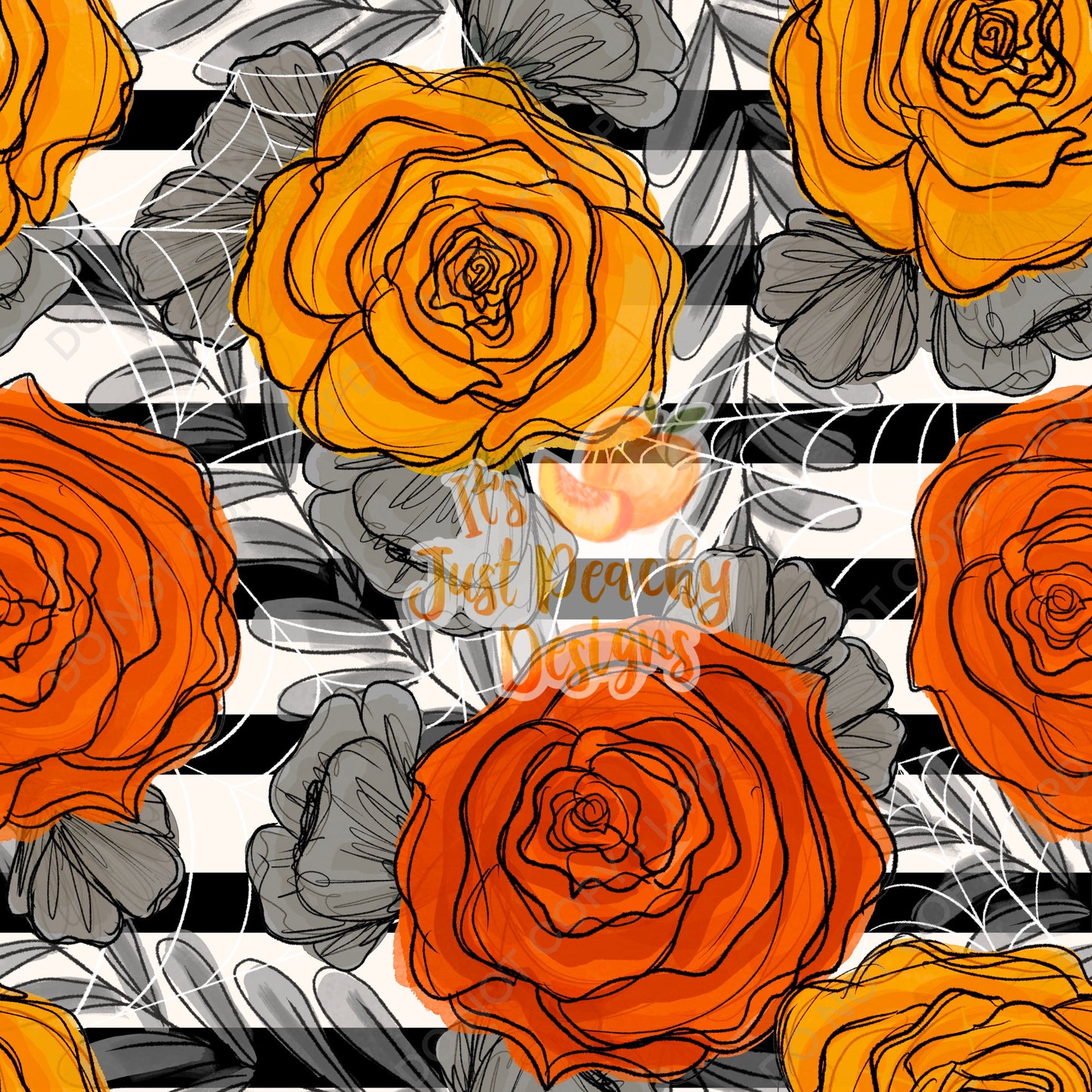 Webs Orange Floral -Multiple Color Options