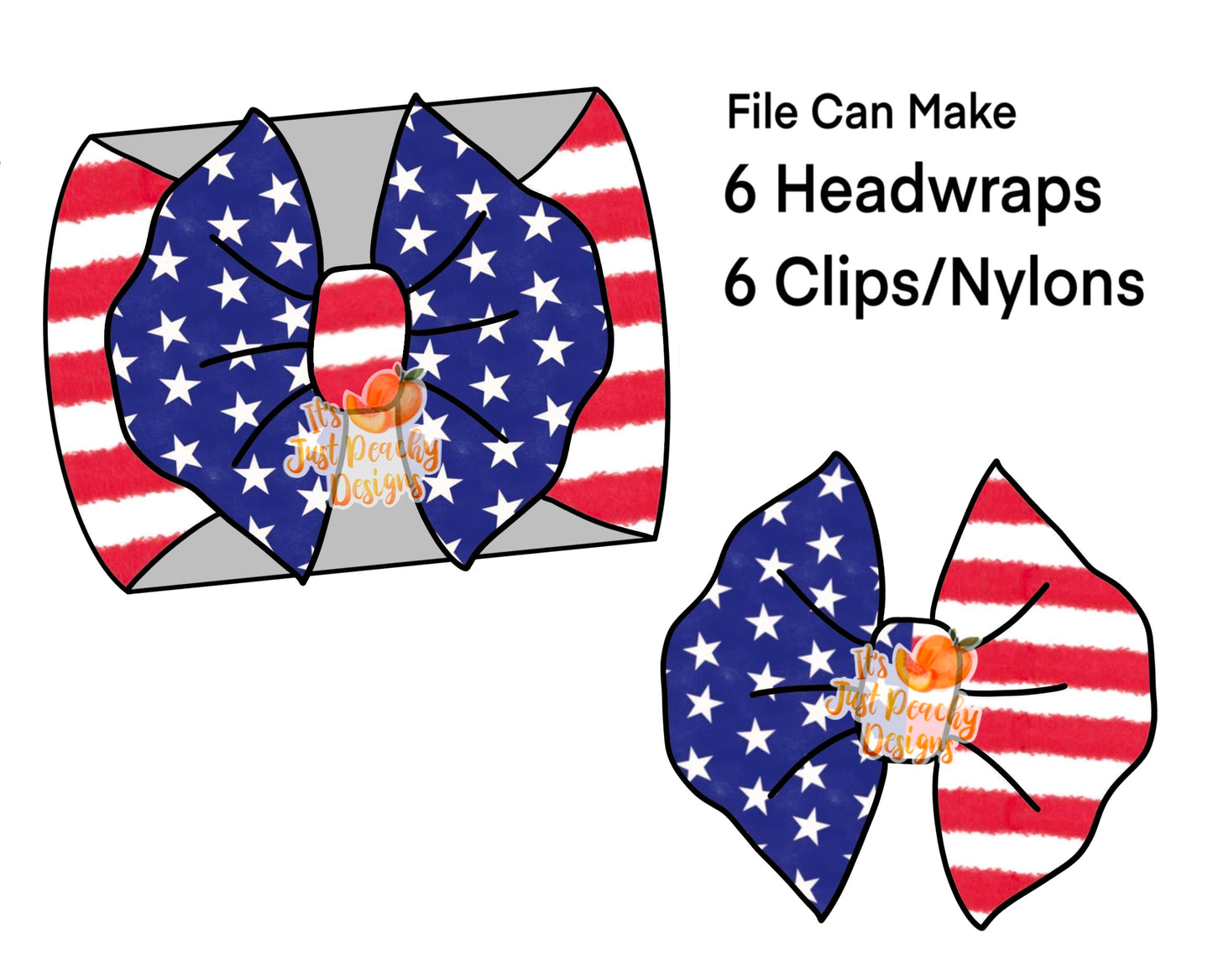 Half/Half Bows- Flag 2