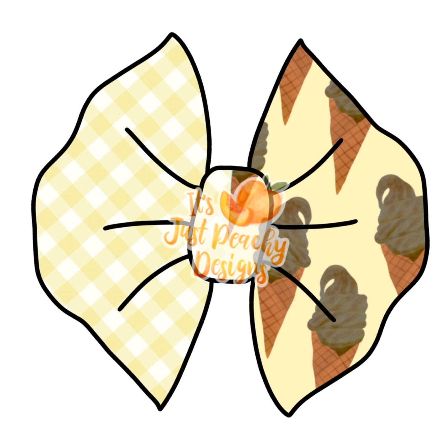 Half/Half Bows- Chocolate Cone