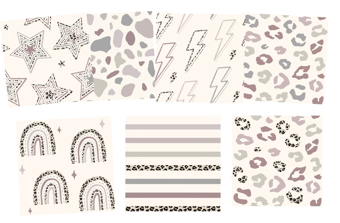 Comm. Boho Leopard Bundles by Color - includes License & Bonus Matching Neutral Leopard