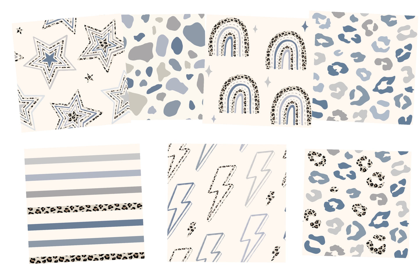 Comm. Boho Leopard Bundles by Color - includes License & Bonus Matching Neutral Leopard