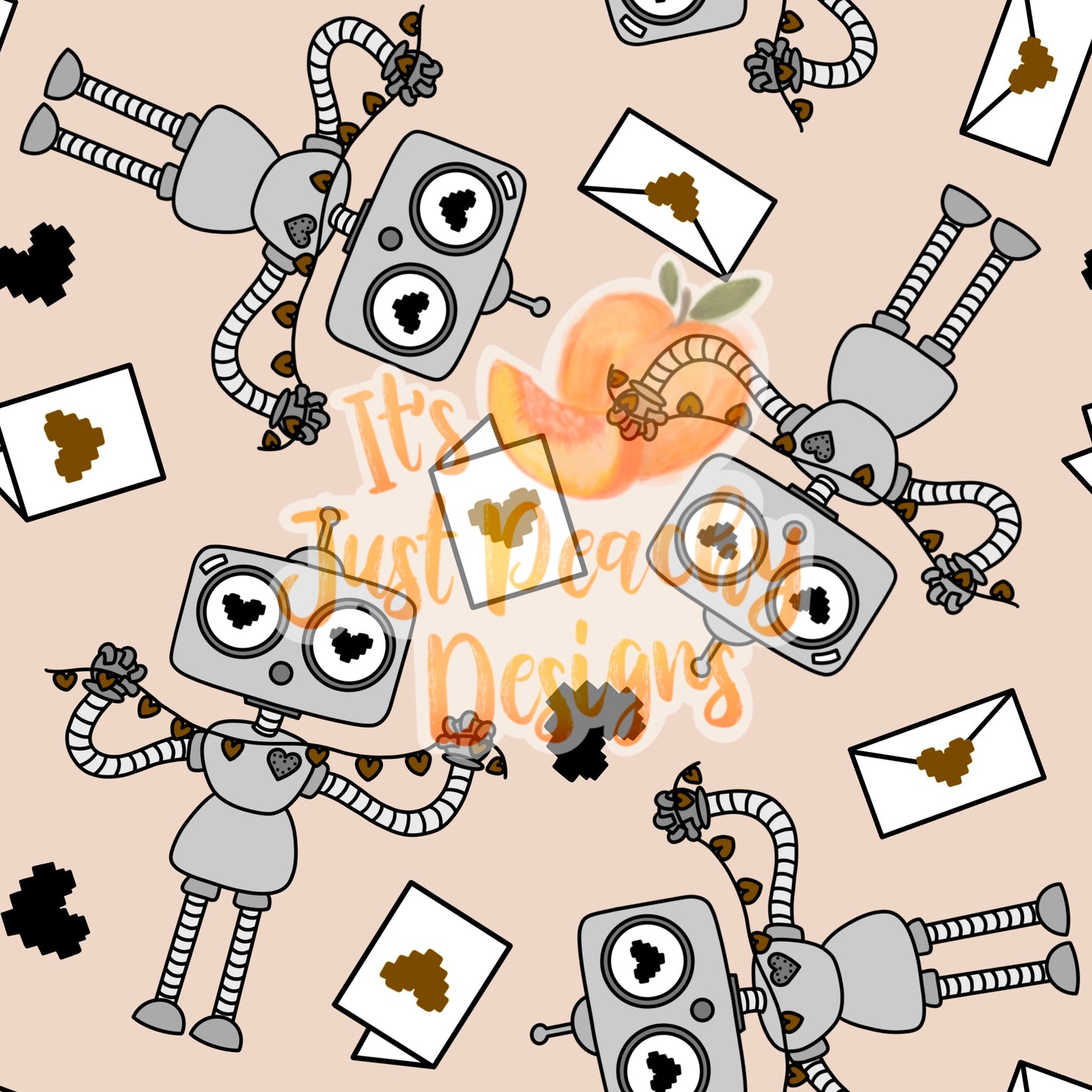 Valentine’s Doodle Robots - Multiple Colors