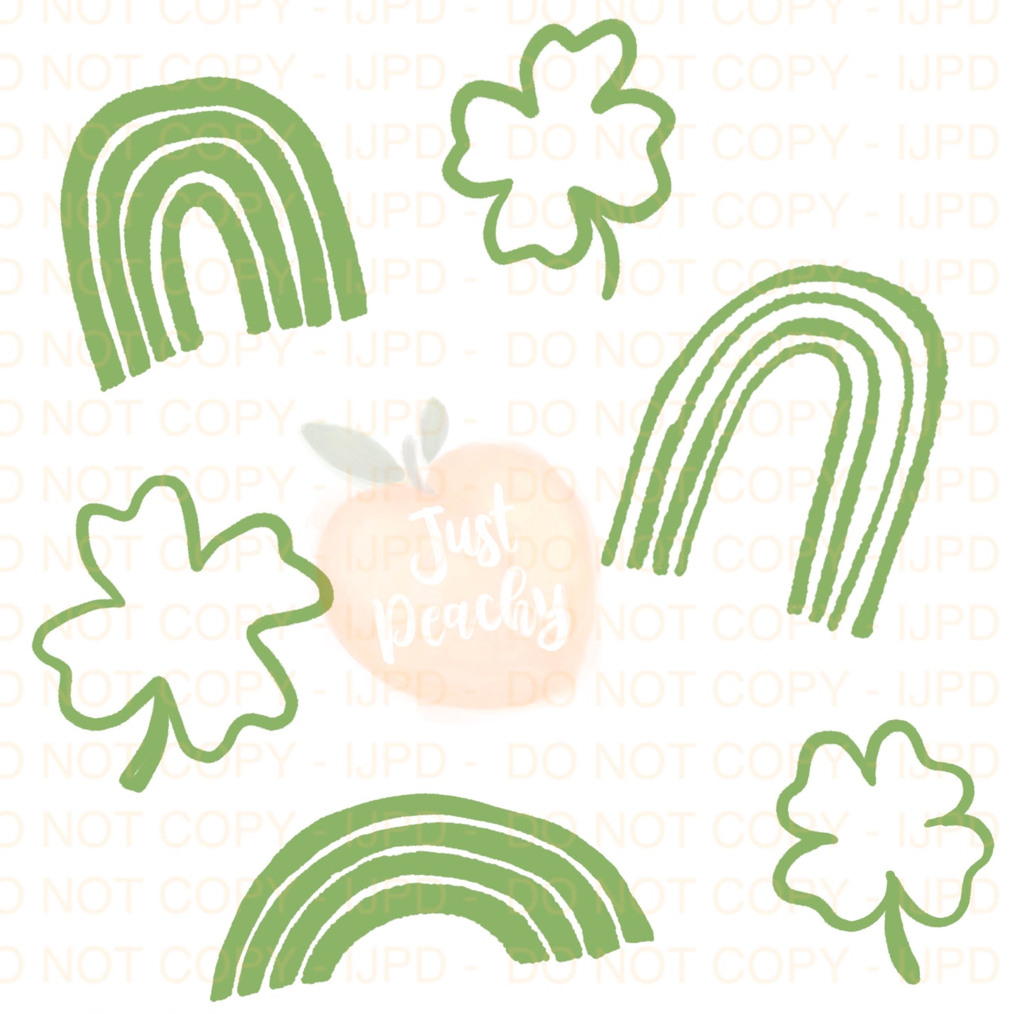 Simple Rainbow Clovers - Multiple Colors