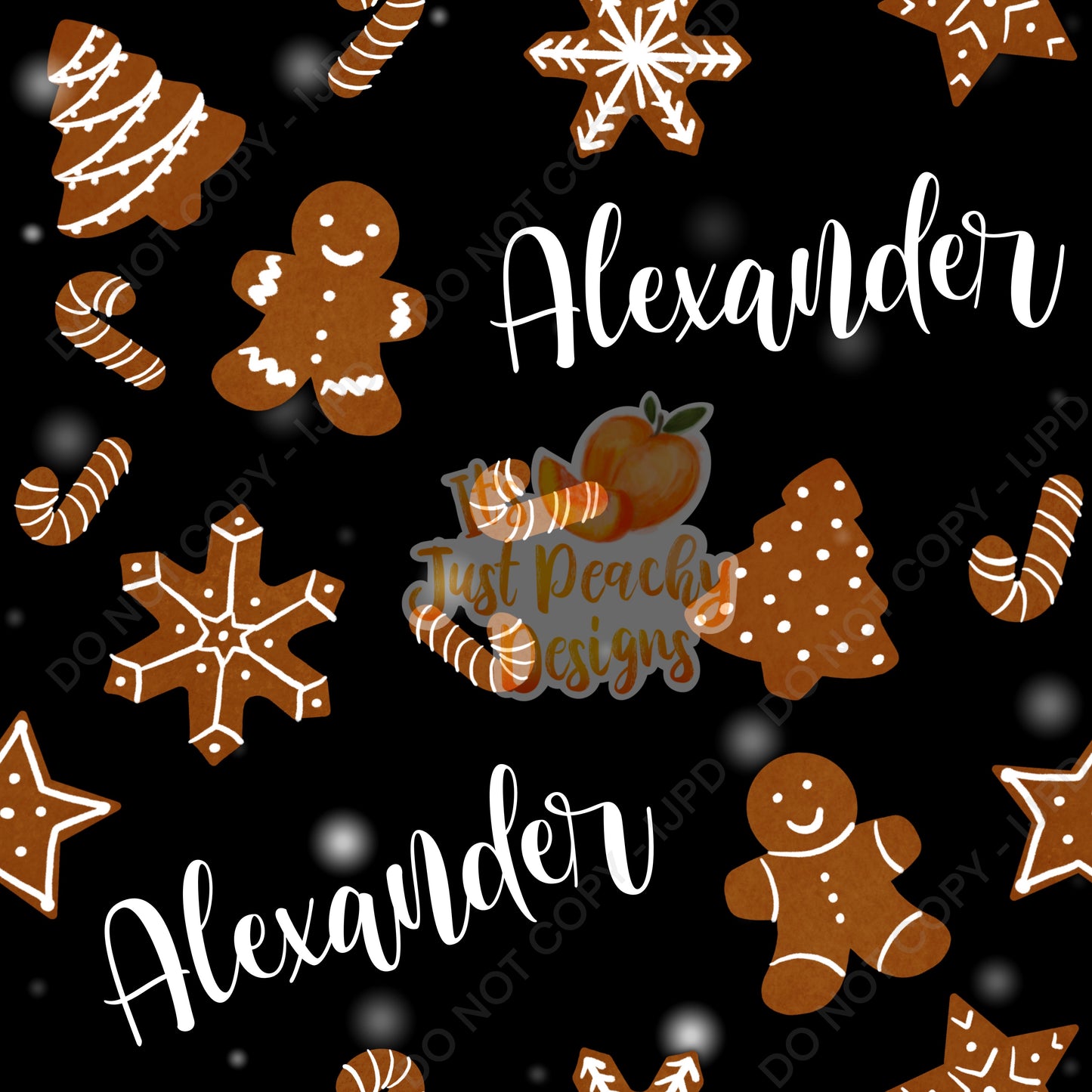 Add A Name File - Gingerbread- Multiple Colors
