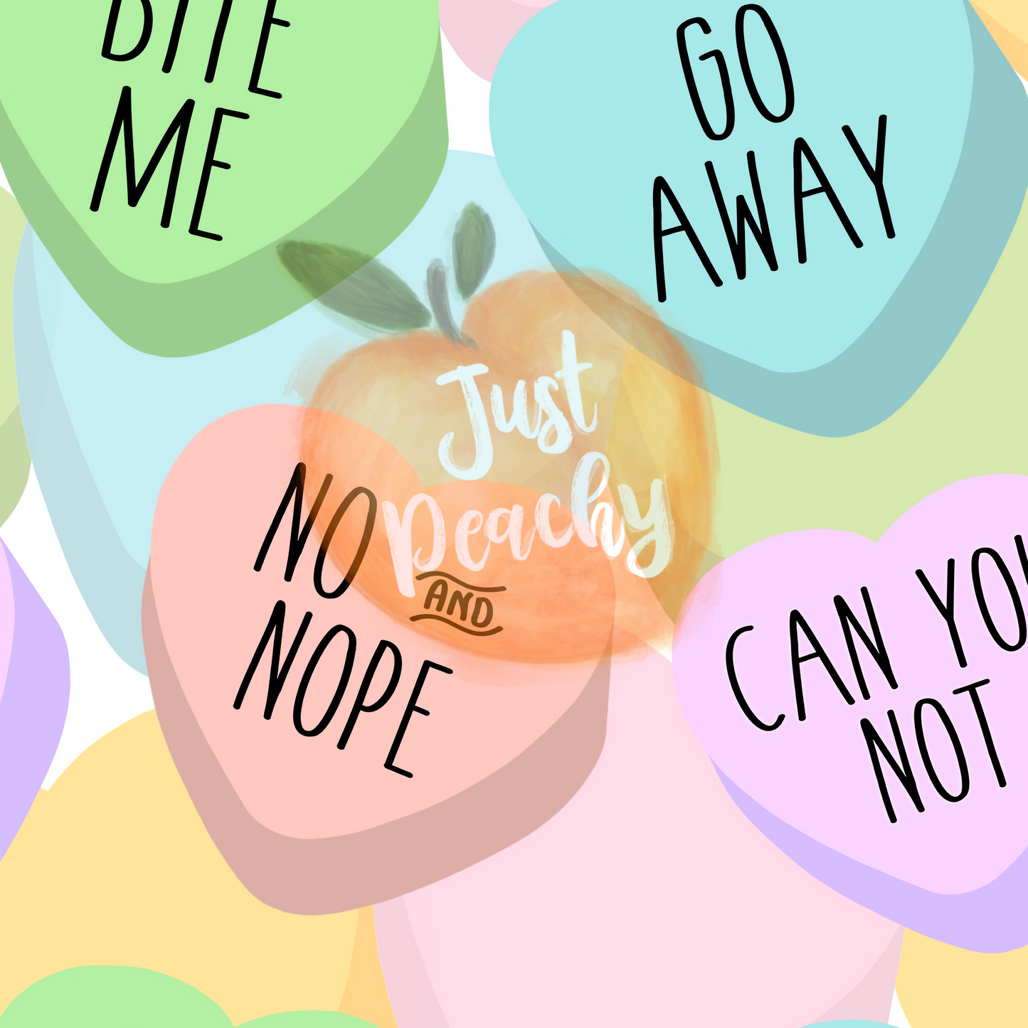 Black Letter Anti- Conversation Hearts