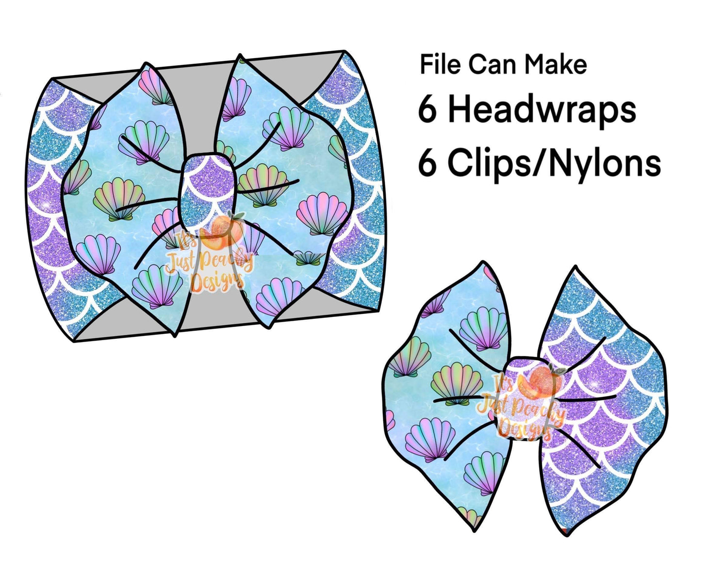 Half/Half Bows- Mermaid