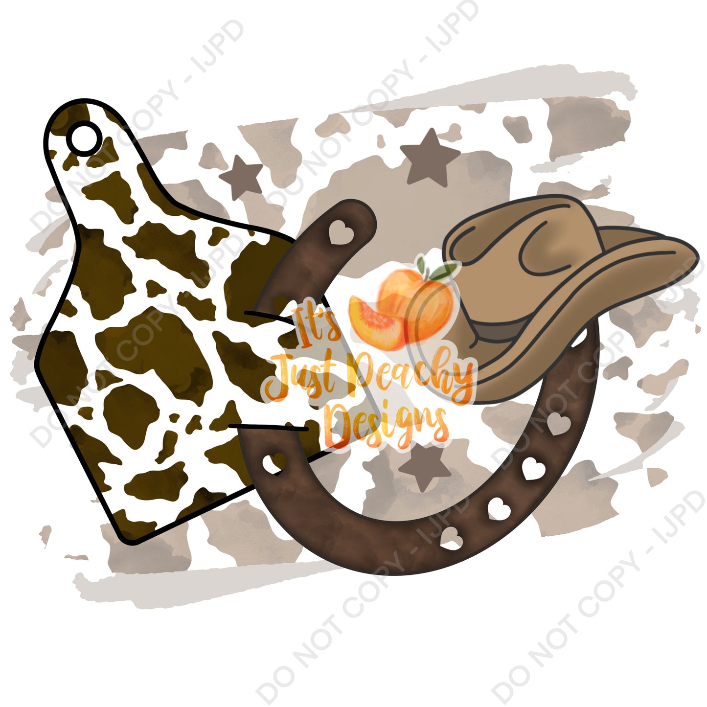 Horseshoe Cow Tag PNG