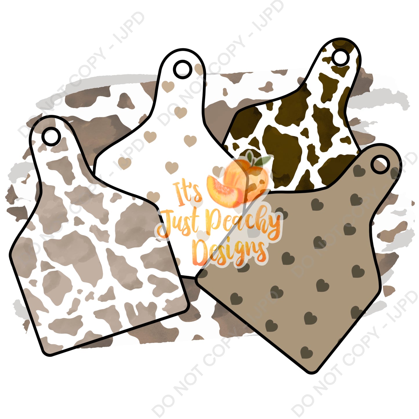 Cow Tags PNG - Multiple Options