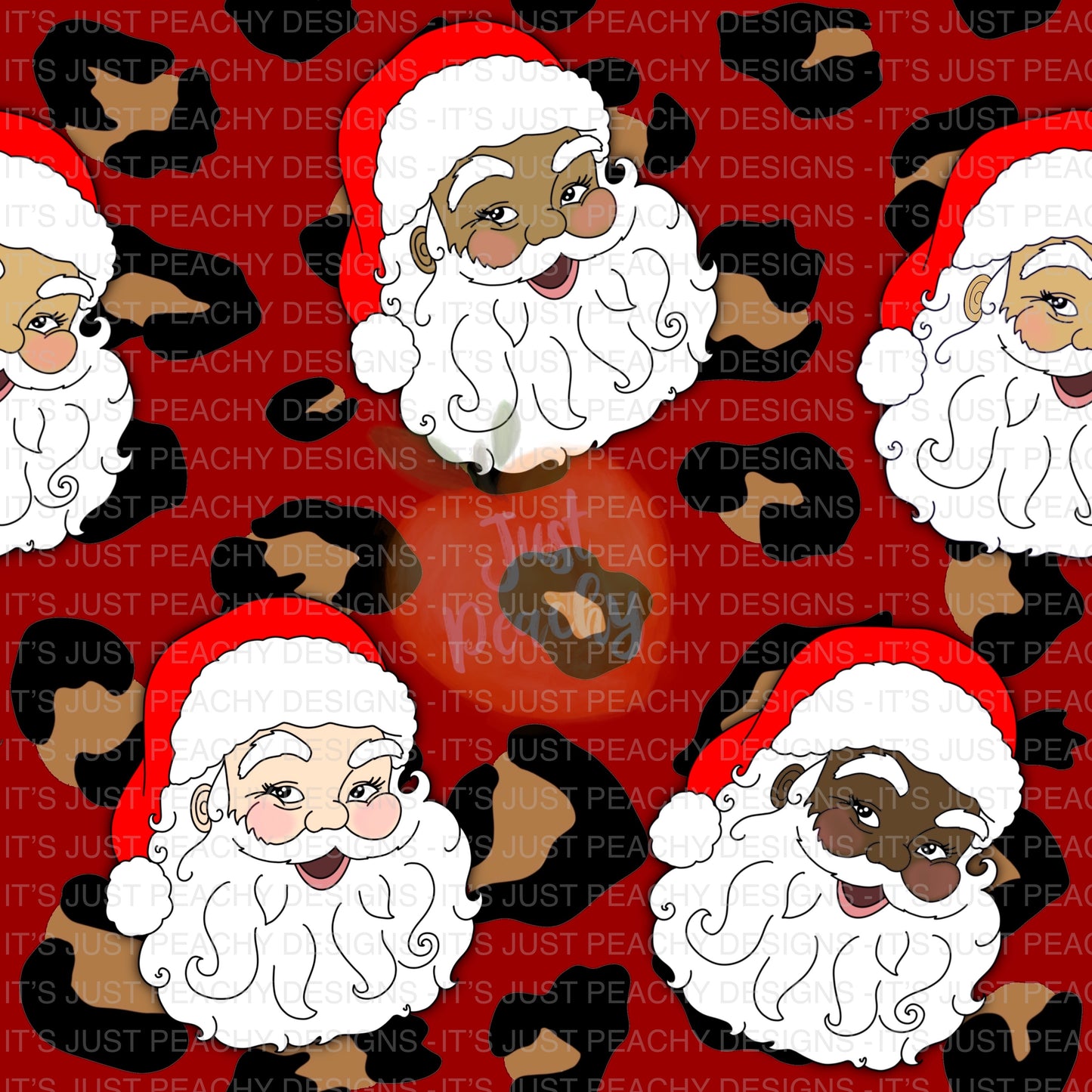 Red Leopard Santa