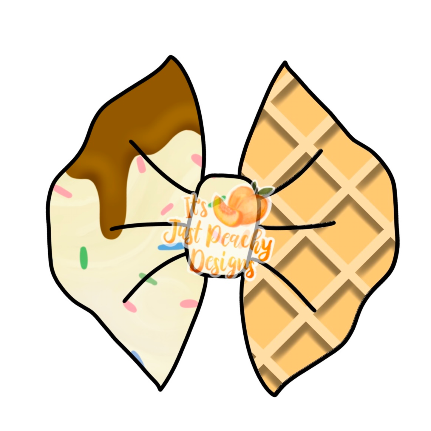 Half/Half Bows- Caramel Sundae
