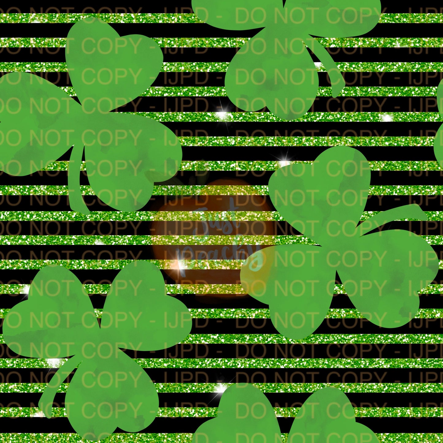 Shamrocks Glitter Stripes - Multiple Colors