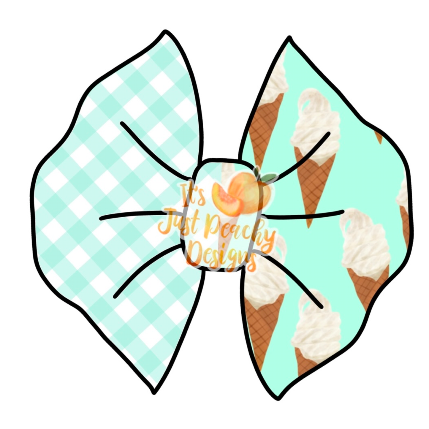 Half/Half Bows- Vanilla Cone