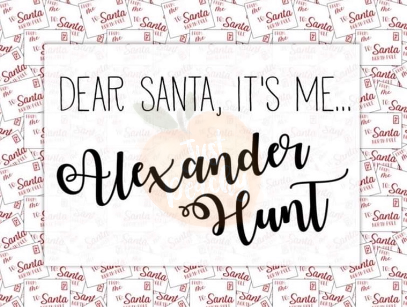 CUSTOM Dear Santa Blanket
