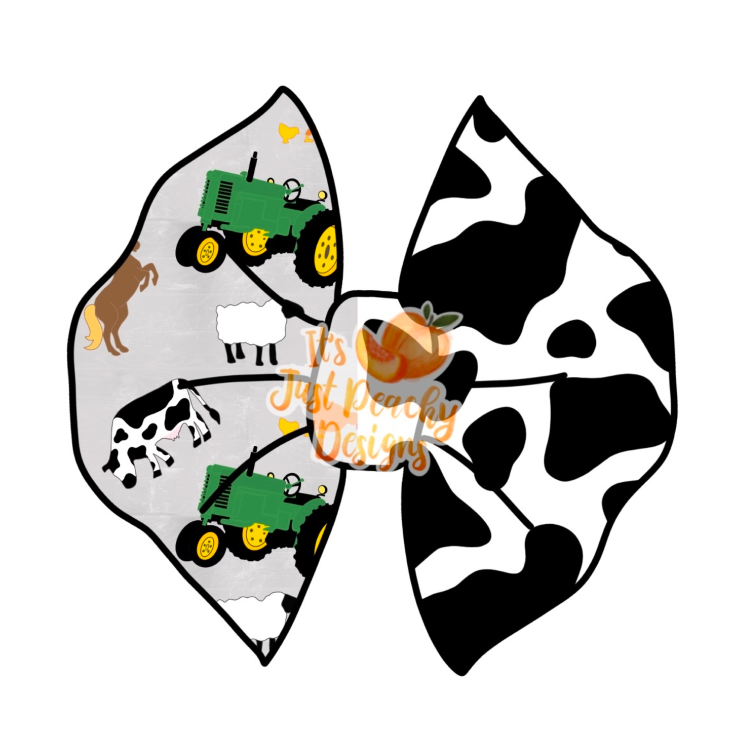 Half/Half Bows- Cow Farm