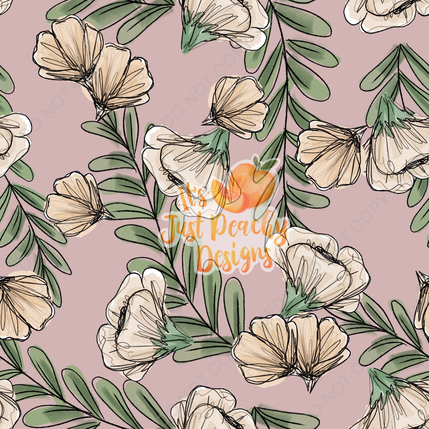 Cream Floral -Multiple Color Options