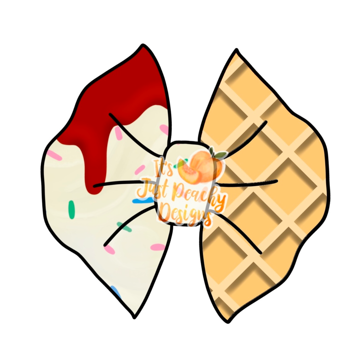 Half/Half Bows- Strawberry Sundae