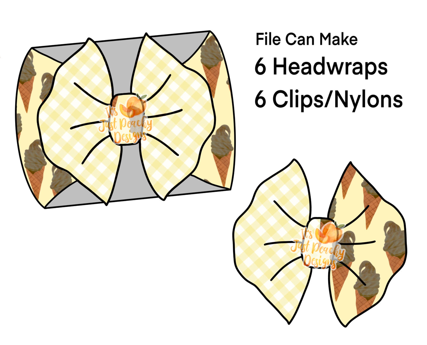 Half/Half Bows- Chocolate Cone