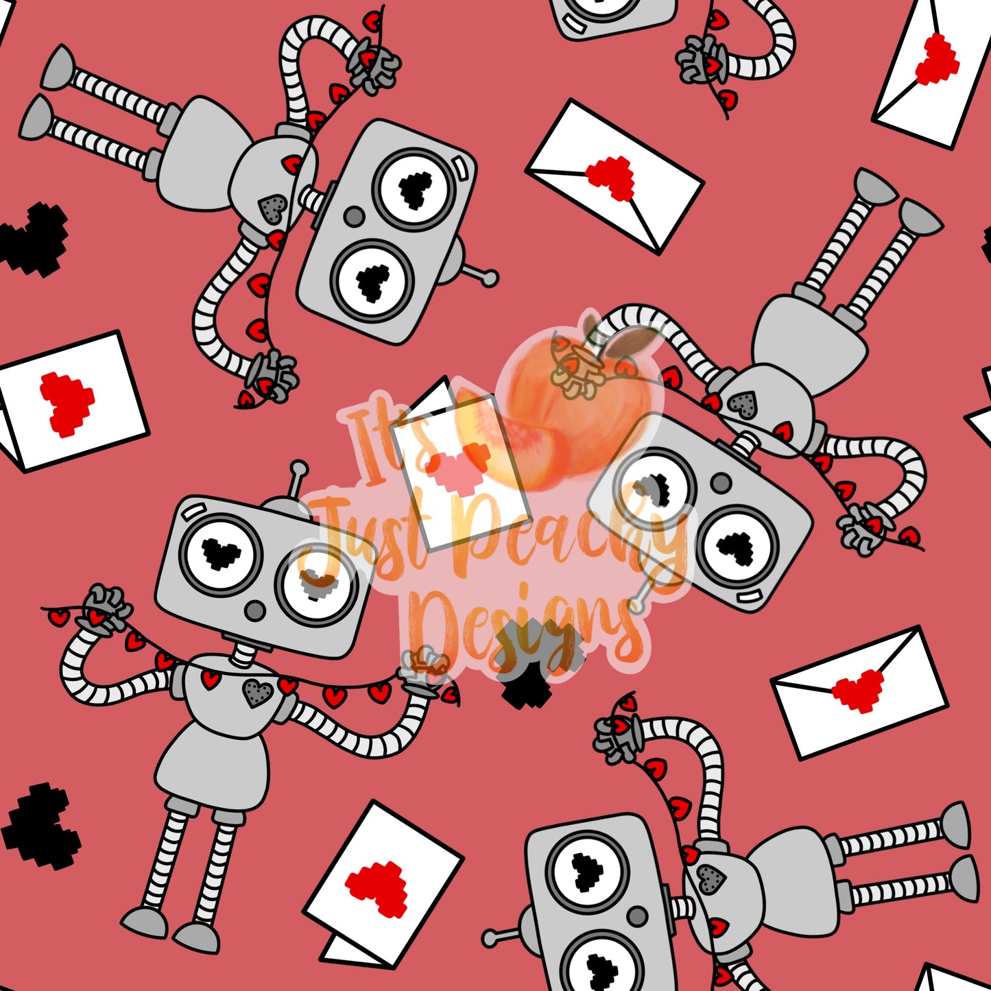 Valentine’s Doodle Robots - Multiple Colors