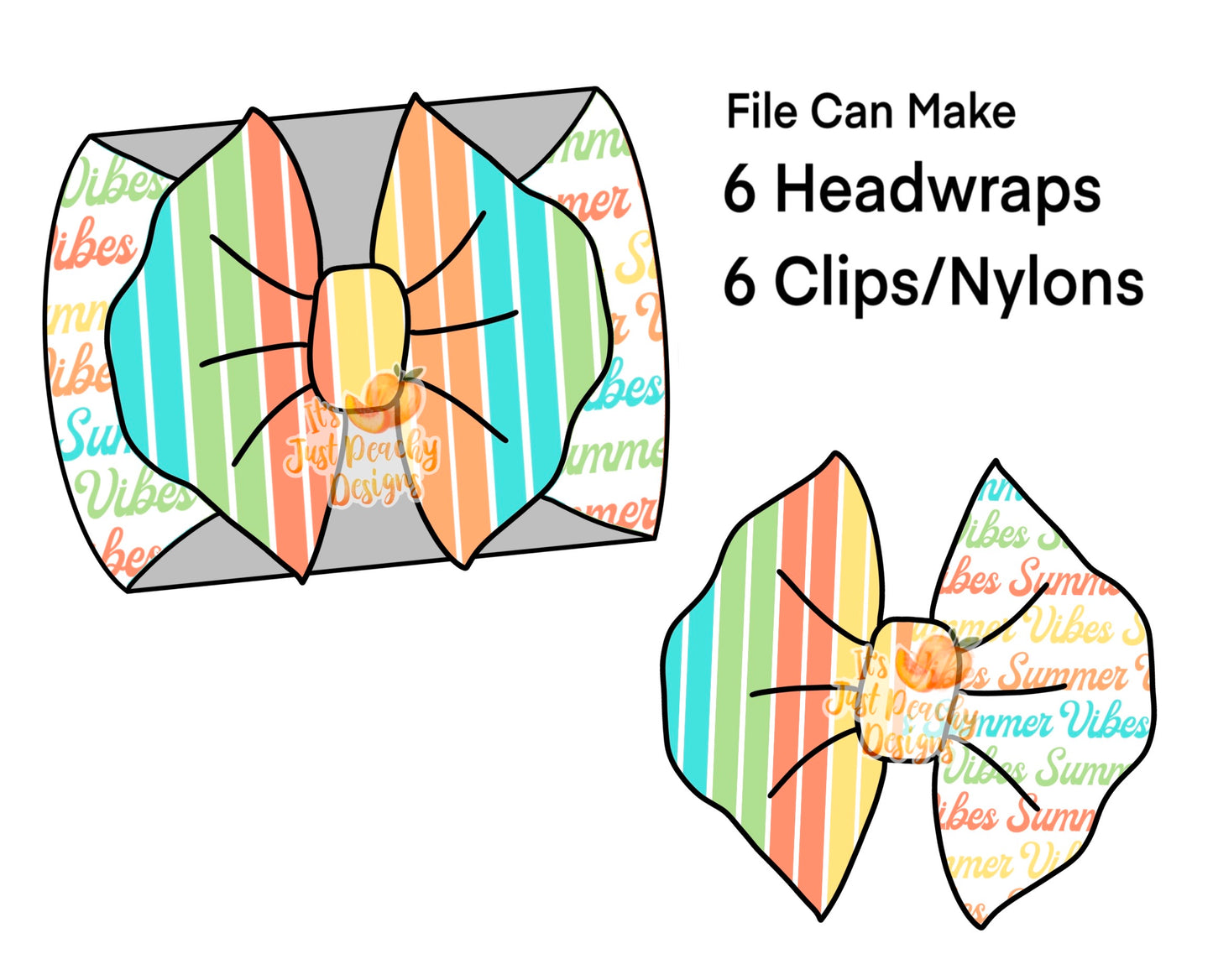 Half/Half Bows- Summer Vibes