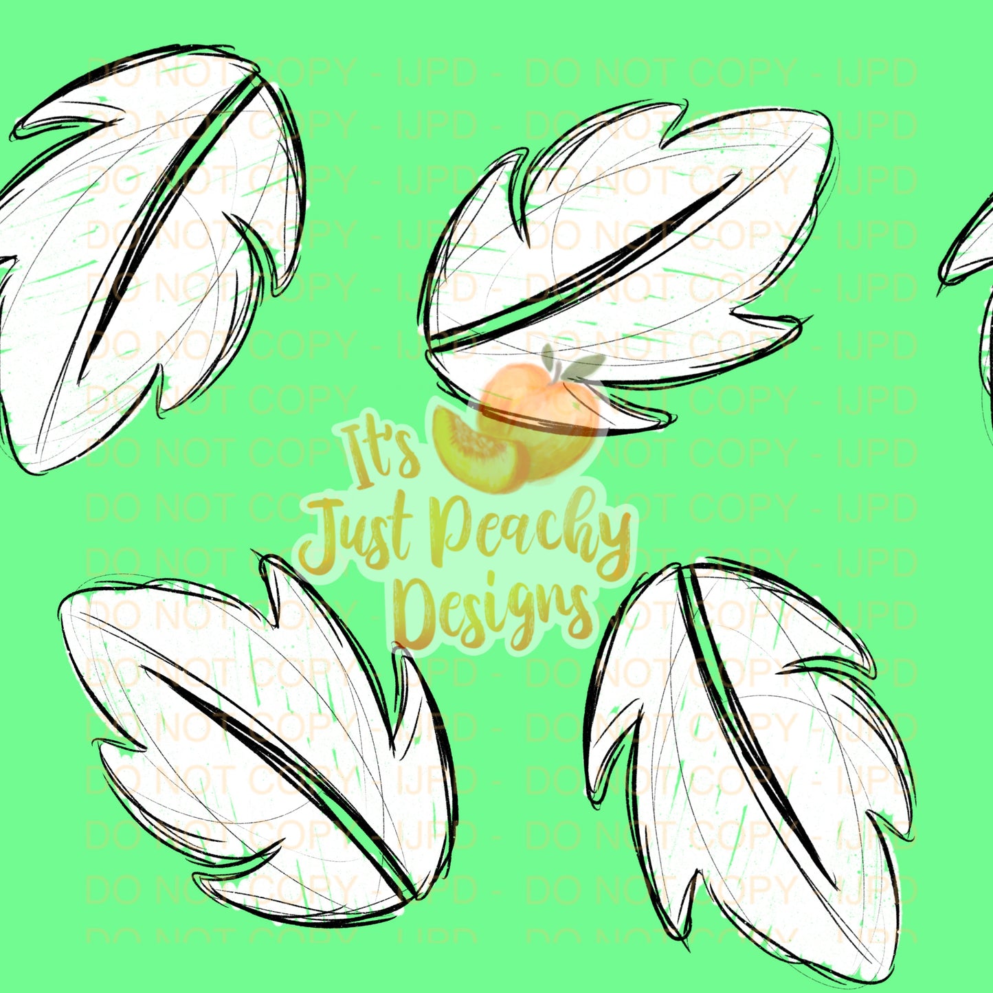 Sketchy Leaf - Multiple Color Options