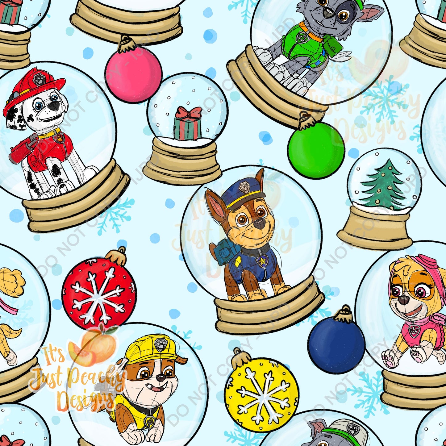 SnowGlobe Hero Dog Friends